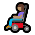 👩🏽‍🦼 woman in motorized wheelchair: medium skin tone display on Windows